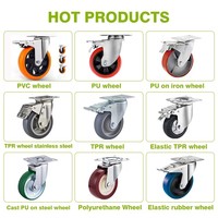 Roulettes en PVC léger de 1 pouce pour mobilier d'extérieur et poubelles - Durables et faciles à installer