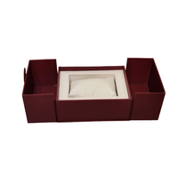Boîte à bijoux rectangulaire haut de gamme à double ouverture en carton recyclé écologique avec logo sérigraphié tendance
