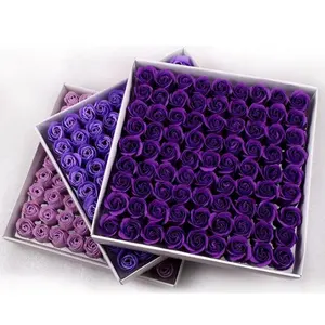 QSLH-SFE020 Wholesale Valentine Day Gifts 81 Roses Soap Flower Box