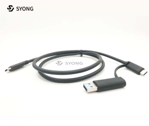 SYONG Hybrid 2-in-1 Cable <span class=keywords><strong>USB</strong></span> <span class=keywords><strong>C</strong></span> de 10Gbps para Lenovo, con cable de 1m, 3,0, con cable de 2 en 1, para Lenovo, - Product Image 1