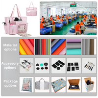 Sac fourre-tout pour ordinateur portable grande capacité pour femme, sac à main de travail multi-poches en polyester pour le bureau, les voyages et les trajets quotidiens, usine OEM BSCI