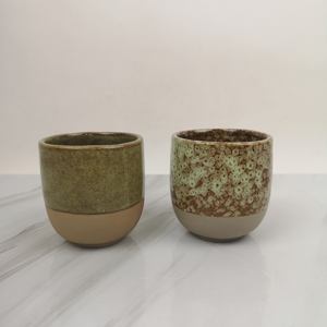 Vela de cerámica esmaltada reactiva personalizada, contenedor de vela, tarros, maceta - Product Image 4