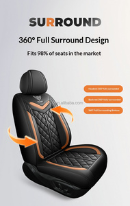 Black Red Sporty Leather Car <strong>Seat</strong> <strong>Covers</strong> Full Wrap Anti-Scratch Breathable All Season for <strong>Citroen</strong> C3 C4 C5 <strong>Berlingo</strong> C-Elysee - Product Image 4