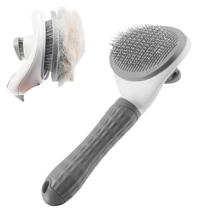Cepillo de Aseo para Perros Pequeños, de Acero Inoxidable, Autolimpiante, para Pelo Corto y Largo, Elimina Nudos y Enredos, TPR - Product Image 6