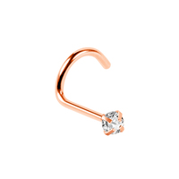 Bijoux élégants en acier inoxydable Os de nez en zircon pour femmes Piercing de nez de tous les jours Bijoux de corps Nez Stud Zircon