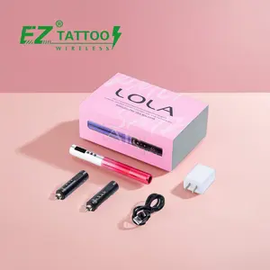 POPU Lola Air Pink Gradient Electric Scalp Micropigmentation Machine Wireless Tattoo Device with 2 Extra Power Packs