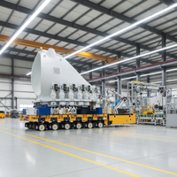 Carro de Transferencia de Moldes para Cargas Pesadas de 50 Toneladas, Inteligente, con Navegación Magnética y Sistema de Evitación de Obstáculos Láser, Robot AGV
