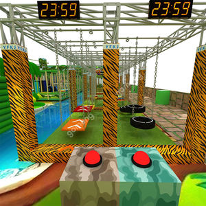 Parcours d'obstacles Ninja Warrior de 500 à 800 m², parc d'aventure commercial sur le thème de la forêt, trampoline, équipement de terrain de jeu intérieur pour enfants - Product Image 3