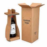 Boîte d'expédition robuste pour bouteilles de vin avec structure ondulée absorbant les chocs et solutions d'emballage OEM pour les commandes d'exportation