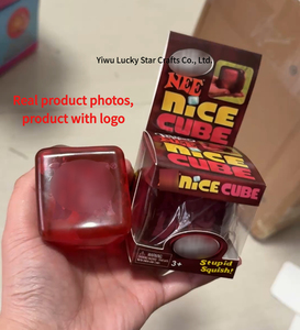 Jouet anti-stress en forme de cube de glace Neeaddoh Dr Pepper, rouge, de haute qualité, en stock, en forme de cube de maltose, à presser - Product Image 2