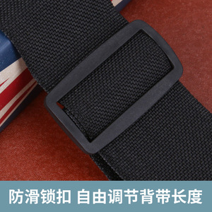 Sangle de guitare universelle en nylon noir réglable pour guitare acoustique électrique ukulélé - Product Image 3