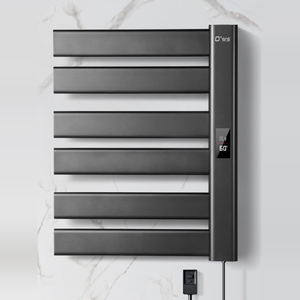 Smart Electric Heated <b>Towel</b> Warmer Wall Mounted 195W Aluminum <b>Towel</b> Rack LED Display 24H Timer APP Control Mihome CN Region - Product Image 4