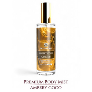 Dermoday Ambery Coconut Body <b>Mist</b> 100ml - Tropical Coconut & Amber Fine Fragrance in Deluxe Glass <b>Bottle</b> - Product Image 1