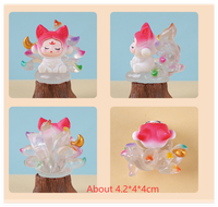 Miniatur 3D Deko-Harzfiguren Hersteller Cartoon Fuchs Winzige Mini Harz-Tierfiguren für Kinder Großhandel Kunst Trendiges Spielzeug