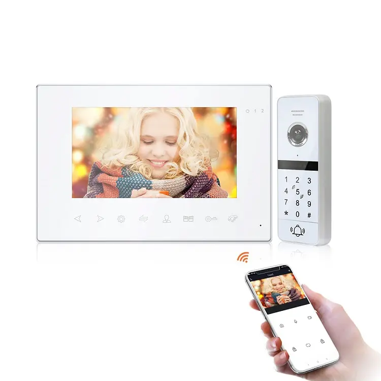 Tuyasmart Wifi Video Deur Telefoon Intercom Systeem Eenvoudige Installatie 4-draads Deurbel