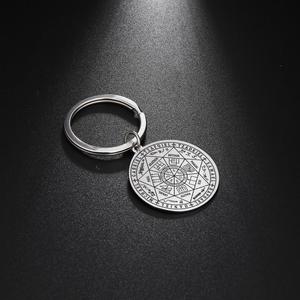 จี้รูปตราประทับเจ็ดเทวทูตโดยอัสเตรียน ตราประทับโซโลมอน คาบาล่า  จี้ห้อยคอ พวงกุญแจสแตนเลส - Product Image 5