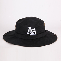 Chapeau Bob Brodé Personnalisé en Coton à Large Bord Respirant avec Sangle Mentonnière pour Pêche, Randonnée, Safari, Protection Anti-UV