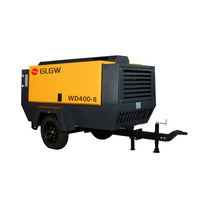 GLGW 400cfm 8bar cummins 4BT 93kw diesel Compresseur d'air mobile avec marteau perforateur pour la démolition minière et la coupe de casse