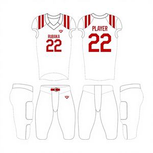 Uniformes de fútbol americano al por mayor Jersey de fútbol americano barato personalizado/personalizado, mochila, guantes, paquete de oferta de calcetines - Product Image 1