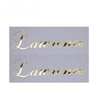 Plaque d'or en alliage de Zinc personnalisée, Logo 3d en métal gaufré pour bouteille de parfum, étiquette autocollante