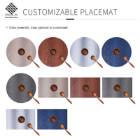 Meilleur design de set de table en vinyle PVC effet crocodile pour café, boissons, lait, repas de luxe