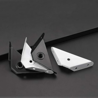 Accessoires de montage pour cadre photo, code d'angle de cadre noir, support en L à 4 trous, plaque de réparation, connecteur en acier au carbone pour bois