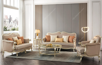 Meubles de salon de style américain moderne et luxueux, ensemble de canapés en cuir Nappa