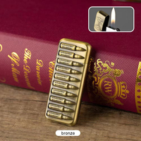Briquet gonflable rétro personnalisable à motifs en relief, portable pour le camping et les voyages, briquet standard pour cigarettes