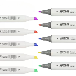 IERS 109 Series 300 Juego de <span class=keywords><strong>marcadores</strong></span> de Arte de doble punta Cincel de tinta de mezcla resistente a la luz Pincel fino para ilustración/diseño 109 Series 300 - Product Image 2