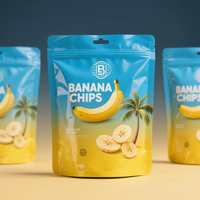 Emballages personnalisés pour snacks de plantains, sachets Ziplock, emballages pour Cheetos, sachets Mylar pour chips de banane et de pomme de terre