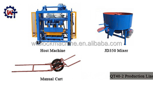 Machine à fabriquer des briques en béton manuelle QT40-2, machine à briques en ciment stationnaire <span class=keywords><strong>pour</strong></span> petite usine. - Product Image 3