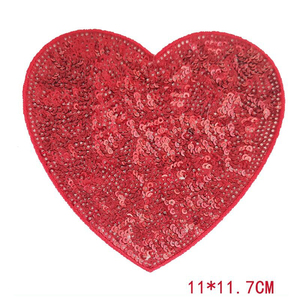 Özel büyük serin karikatür Evil gözler kalp parlak pullar yama şönil nakış aplikler kolej ceketi T-shirt kazak - Product Image 4