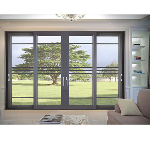 Puertas corredizas de aleación de aluminio de alta calidad, puertas corredizas de vidrio Low-E de <span class=keywords><strong>doble</strong></span> acristalamiento con aislamiento de aluminio para patio <span class=keywords><strong>exterior</strong></span> - Product Image 3