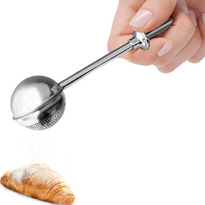 Outil de pâtisserie en métal pour la cuisine, tamis à sucre, farine et épices, fouet à saupoudrer pour pâtissier, tamis à sucre en acier inoxydable - Product Image 1