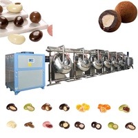 Nouvelle machine de revêtement au chocolat noir et blanc, au lait, aux fraises et aux canneberges, pour raisins secs et malt croustillants, haute capacité, design original