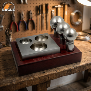 Eagle Goldsmith King Size Dapping Punches Plate Set de 3 4.200Kg Acier et bois Outils et consommables essentiels pour bijoux - Product Image 2