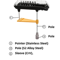Clé dynamométrique multi-outils Worldcycle TL-12 avec poignée en nylon, douilles CrV et embouts en acier inoxydable – Outil de réparation de vélo de route portable et étanche