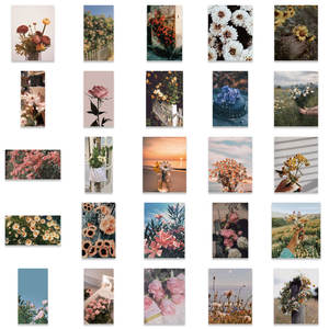 50 PIÈCES Littéraire Rétro Fleurs Autocollants Affiche Valise Vélo Voyage Bagages Ordinateur Portable Dessin Animé Autocollants pour Enfant Cadeau filles - Product Image 6