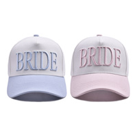 Gorra de Boda con Bordado 3D, Gorra de Novia de 5 Paneles, Gorra de Béisbol para Despedida de Soltera, Logotipo Personalizado, Algodón Ajustable, Unisex