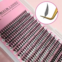 Nouvelles extensions de cils Comic Wings améliorées, éventails pré-faits en plumes pour un volume doux, super doux, faits à la main, haute qualité 0,05 mm, forme en spirale