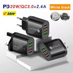 36W <b>USB</b> <b>C</b> Charging Block for IPhone13 12 Pro Max <b>Type</b>-<b>c</b> <b>Adapter</b> 4-port Multi-function Android Charger <b>USB</b> PD Wall Charger - Product Image 6
