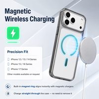 Casing HP Matte Frosted Grosir dengan Cincin Magnet Terintegrasi, Mendukung Pengisian Daya Nirkabel untuk iPhone Seri 12-18
