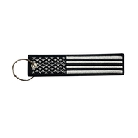 Kaychains en tissu tissé avec logo personnalisé bon marché porte-clés personnalisés porte-clés