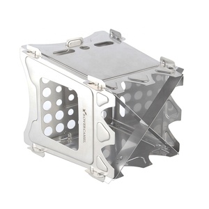 Mini Stufa a <span class=keywords><strong>Legna</strong></span> da Esterno per Campeggio, Cucina, Picnic e Viaggi in Acciaio Inossidabile Quadrata - Product Image 3