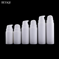 Acceptation des commandes personnalisées, flacon distributeur de sérum, lotion, nettoyant visage, liquide, en plastique PP, cylindrique, sans air, 5 ml, 10 ml, 15 ml
