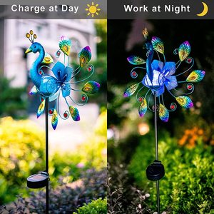Décoration Animale de <span class=keywords><strong>Jardin</strong></span> Extérieur en Métal Kinétique Paon, <span class=keywords><strong>Moulin</strong></span> à <span class=keywords><strong>Vent</strong></span> <span class=keywords><strong>Solaire</strong></span>, Lumière LED 3D, Piquet de <span class=keywords><strong>Jardin</strong></span>, Ornements de <span class=keywords><strong>Moulin</strong></span> à <span class=keywords><strong>Vent</strong></span>, <span class=keywords><strong>Moulin</strong></span> à <span class=keywords><strong>Vent</strong></span> - Product Image 6