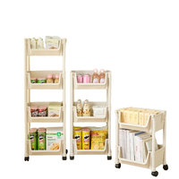 Jouet mobile pour snacks, fruits et légumes, étagère de rangement, petit chariot mobile, support multicouche, vaisselle de cuisine en plastique
