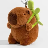 Porte-clés Capybara en peluche mignon de 12 cm avec chapeau de chef, pendentif Biscuit de Boulanger, direct usine, prix de gros pour jeux d'arcade