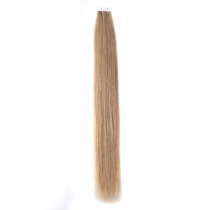 K.S WIGS Extensions de cheveux 100% Remy chinois, trame unique, texture lisse, résistantes à la chute, application facile, teinte 18K, à fixer par ruban adhésif - Product Image 5