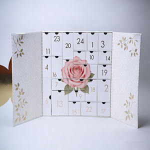 Coffret Cadeau <span class=keywords><strong>Femme</strong></span> Calendrier de l'Avent de Noël 24 Jours avec Tiroirs, Vide, pour Cosmétiques et Maquillage - Product Image 1